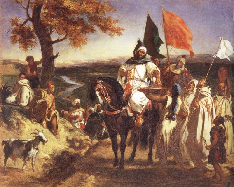 Eugene Delacroix Moroccan Chieftain Receiving Tribute